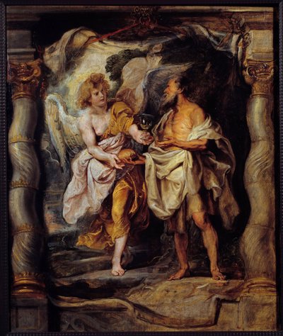 The Prophet Elijah Receives Bread and Water from an Angel by Peter Paul Rubens