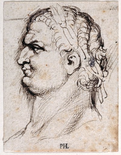 Titus, from Ten Drawings of Eight of the First Twelve Caesars, after Giovanni da Cavino