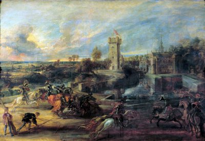 Tournament in Front of Castle Steen, 1635-1637 by Peter Paul Rubens