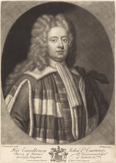 John, Lord Carteret by Peter Pelham after Sir Godfrey Kneller