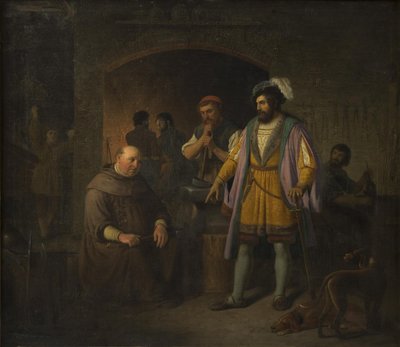 Jens Holgersen Ulfstand Cures the Abbot of Bækkeskov of His Obesity by Forcing Him to Work in His Smithy by Peter Raadsig