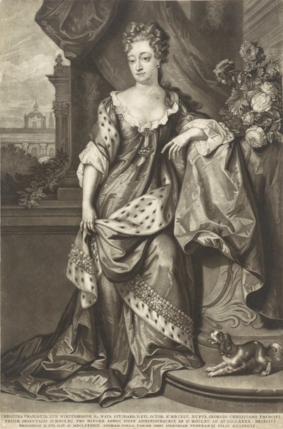 Christine Charlotte of Württemberg 1645-1699, Princess of East Frisia, ca 1699 by Peter Schenk