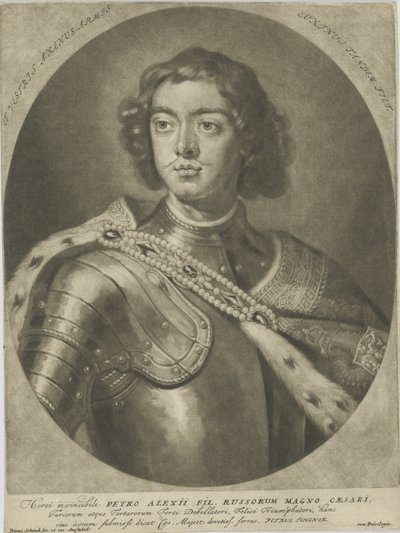 Portrait of Emperor Peter I the Great by Peter Schenk