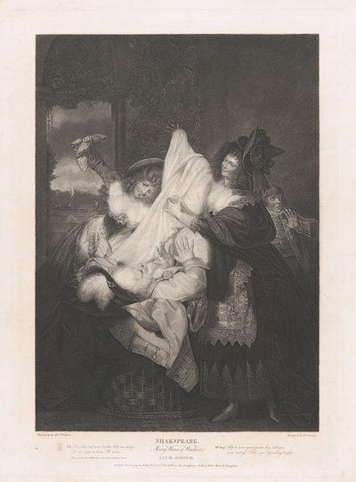 Falstaff in the Buck Basket, from Shakespeare