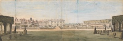 A View of the Garden and House at Upper Winchendon, Buckinghamshire by Peter Tillemans
