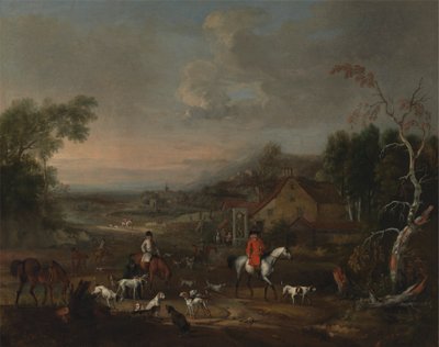 The Reverend Jemmet Browne at a Meet of Foxhounds by Peter Tillemans
