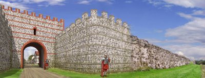South gate of Silchester Roman City Walls by Peter Urmston