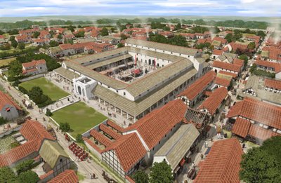 The Forum at Silchester from the North West by Peter Urmston