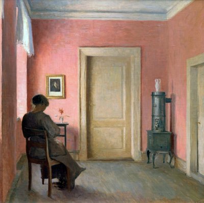 Woman Sitting in an Interior by Peter Vilhelm Ilsted