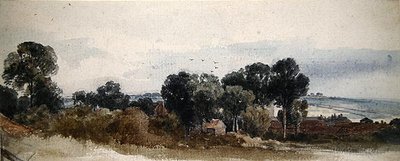 A Wooded Landscape with Cottages by Peter de Wint