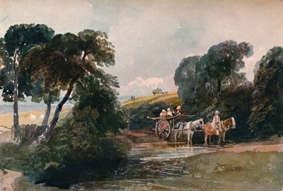 Hay Cart Crossing a Stream by Peter de Wint