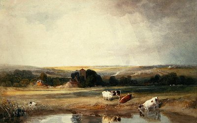 Marsworth Church, near Tring by Peter de Wint