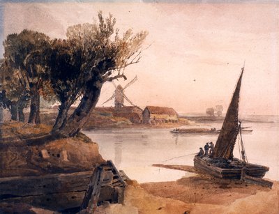On the River Witham by Peter de Wint