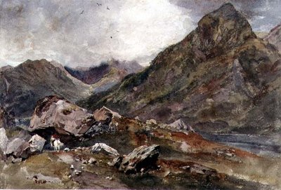 The Bowder Stone, Borrowdale by Peter de Wint