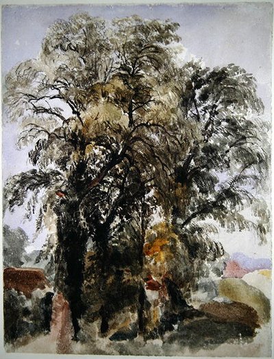 Trees with Farm Buildings in the Distance by Peter de Wint