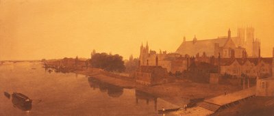 Westminster Abbey and Hall and Old Houses of Parliament by Peter de Wint