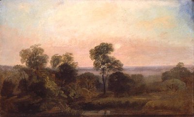 Wooded Landscape at Dusk by Peter de Wint