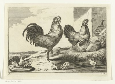 Chicken, Roosters, and Chicks by Peter van Liesebetten