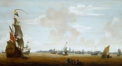 View of Amsterdam from the Sea, 17th century by Peter van den Velde