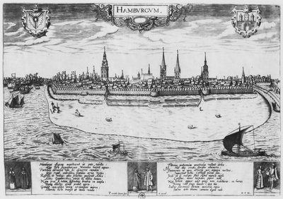 View of Hamburg by Peter van der Doort