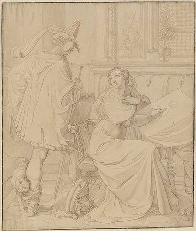 Seven Drawings for the Nibelungen: 3. Hagen