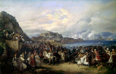 Prince Otton, Son of Louis I of Bavaria, Debarking in Nafplio and Becoming King of Greece by Peter von Hess
