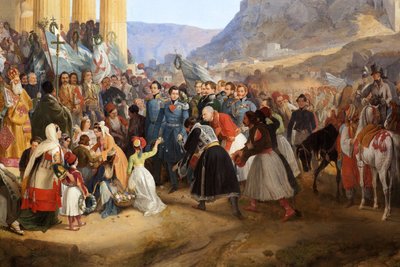 The Entrance of King Othon I of Greece (1815-1876) to Athens by Peter von Hess