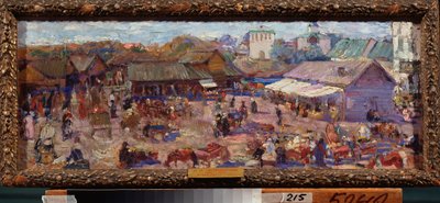The Market in Pskov (Russia) by Petr Ivanovic Petrovichev
