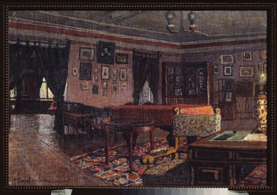 The Salon in the House of Peter Ilich Tchaikovsky by Petr Ivanovic Petrovichev