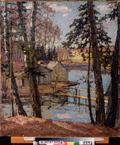 Spring. At a Pond by Petr Ivanovic Petrovichev