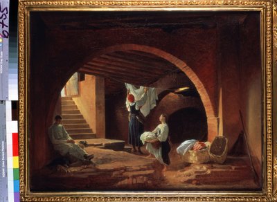 The Attic of the Academie of Fine Arts in St Petersburg by Petr Vasilievich Basin