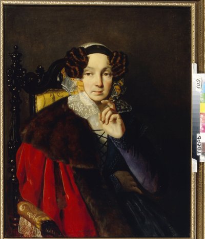 Portrait of M.I. Zhadimirovskaya. by Petr Vasilievich Basin