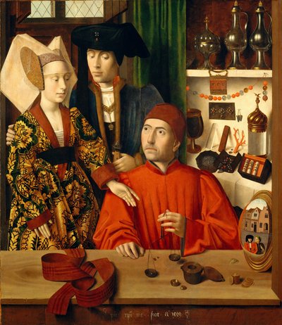 A Goldsmith in his Shop by Petrus Christus