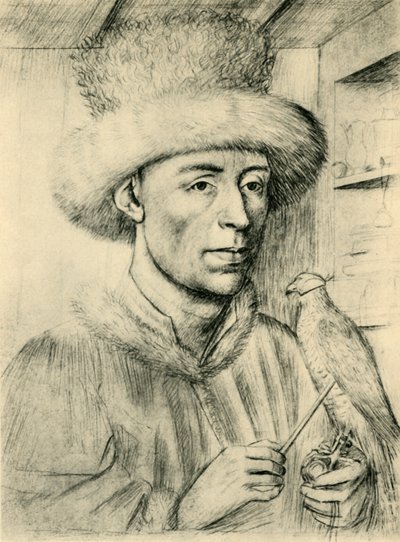 Portrait of a Man with a Falcon, c1447 by Petrus Christus
