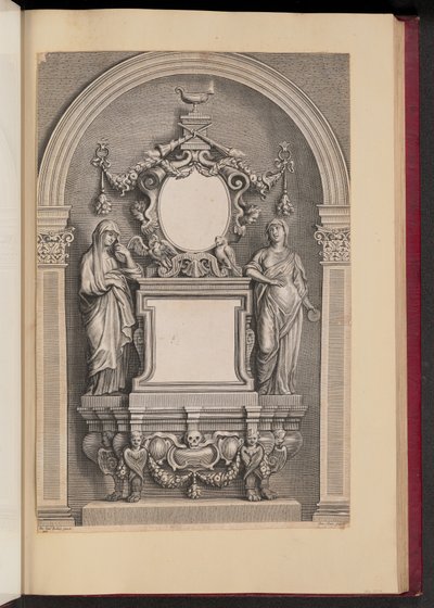 Epitaph of Rubens by Petrus Clouet after Sir Peter Paul Rubens