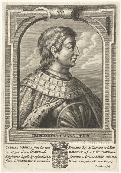 Charles III the Simple, King of Western Francia by Petrus Clouwet