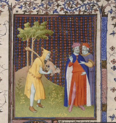 Fool with a small animal, from the 