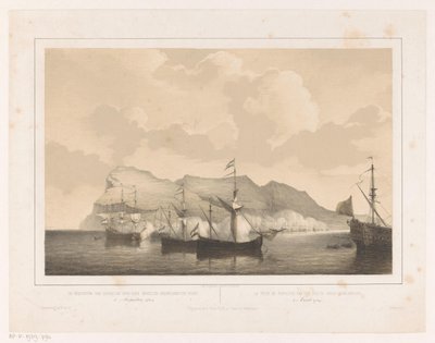 Conquest of Gibraltar by the Anglo-Dutch Fleet, August 3, 1704 by Petrus Johannes Schotel