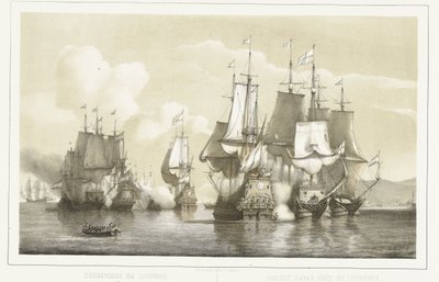 Naval Battle at Livorno, 1653 by Petrus Johannes Schotel