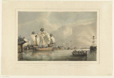 Naval Battle on the Gouwe, 1304 by Petrus Johannes Schotel