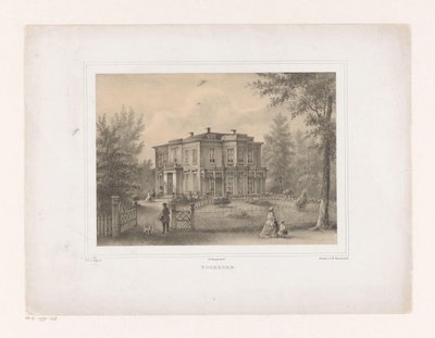 View of the Estate Voorzorg by Petrus Josephus Lutgers