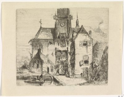 Procession in the Doorway of a Church by Petrus Marius Molijn