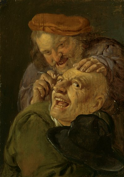 Feeling: A Barber Treating a Man (from the series Personifications of the Five Senses) by Petrus Staverenus