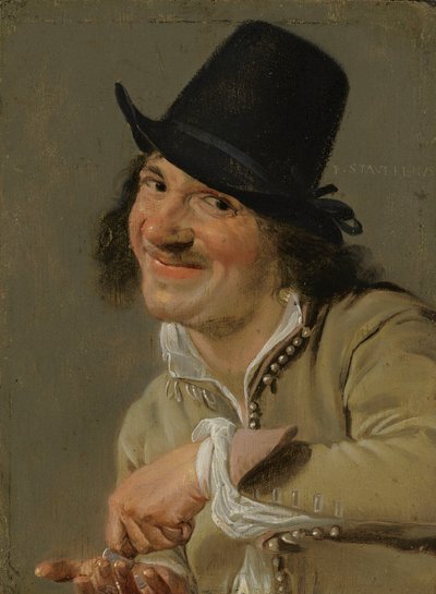 Hearing: A Man Counting Coins. From the Series Personifications of the Five Senses, c.1635-66 by Petrus Staverenus