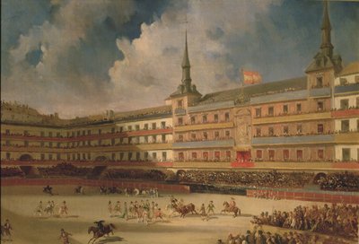 Bullfight in the Plaza Mayor in Madrid during the Celebrations for the Marriage of the Duke of Montpensier by Pharamond Blanchard