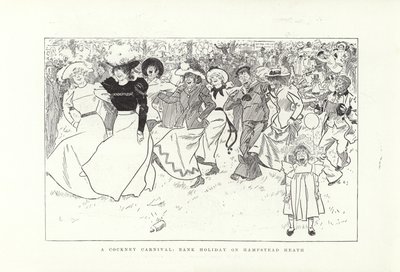 A Cockney Carnival, Bank Holiday on Hampstead Heath by Phil May