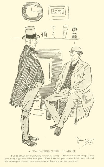 Cartoon by Phil May, from the 1890s by Phil May