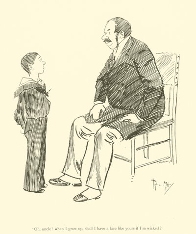 Cartoon by Phil May, from the 1890s by Phil May