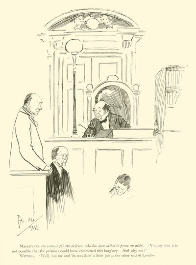 Cartoon by Phil May, from the 1890s by Phil May