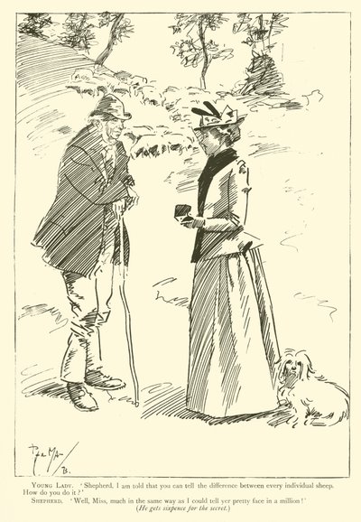 Cartoon by Phil May, from the 1890s by Phil May